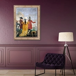 «The Walk, c.1791» в интерьере в классическом стиле в фиолетовых тонах