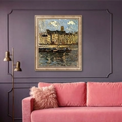 «St. Gervais» в интерьере гостиной с розовым диваном
