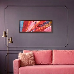 «Cosmos» в интерьере гостиной с розовым диваном