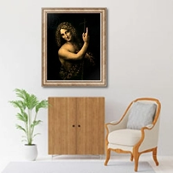 «St. John the Baptist, 1513-16» в интерьере в классическом стиле над комодом
