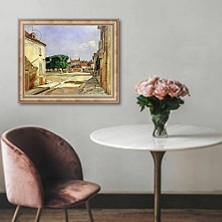 «A Street in Avallon» в интерьере в классическом стиле над креслом