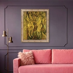 «Nude Women; Femmes Nues, 1921-1923» в интерьере гостиной с розовым диваном