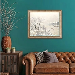 «Лувр под снегом» в интерьере столовой в классическом стиле