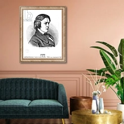 «Robert Schumann» в интерьере классической гостиной над диваном