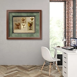 «Selection of designs, House of Carl Faberge 5» в интерьере современного кабинета на стене