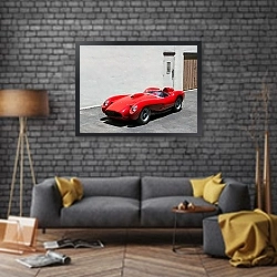 «Ferrari 250 Testa Rossa Recreation by Tempero s-n 6301 '1965» в интерьере в стиле лофт над диваном