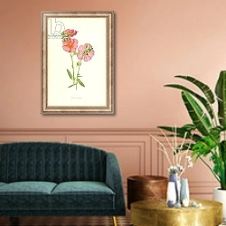 «Ruddy Rock Rose» в интерьере классической гостиной над диваном