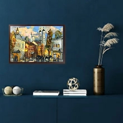 «Старый город Витебск» в интерьере в классическом стиле в синих тонах
