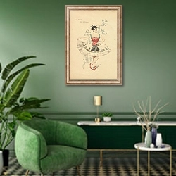 «Le rêve» в интерьере гостиной в зеленых тонах