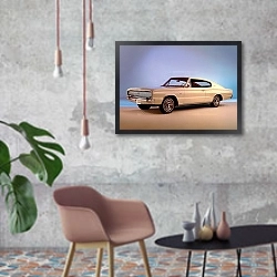«Dodge Charger '1966» в интерьере в стиле лофт с бетонной стеной
