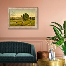 «Landscape, 1878» в интерьере классической гостиной над диваном