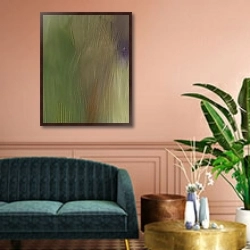 «Blue symphony of irises» в интерьере классической гостиной над диваном
