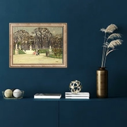 «In The Tuileries 1» в интерьере в классическом стиле в синих тонах