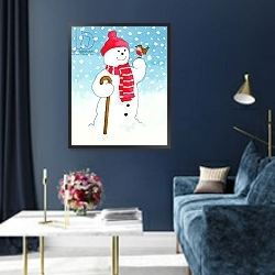 «Snowman's Friend» в интерьере в классическом стиле над креслом
