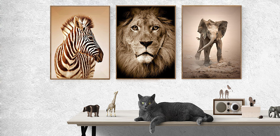 Купить картины, постеры и гравюры с животными в интернет-магазине