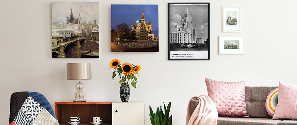 Картины, постеры и гравюры с видами Москвы