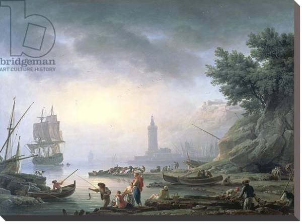 Постер Seaport at Dawn, 1751 с типом исполнения На холсте без рамы