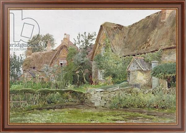 Постер Thatched Cottages and Cottage Gardens, 1881 с типом исполнения На холсте в раме в багетной раме 35-M719P-83