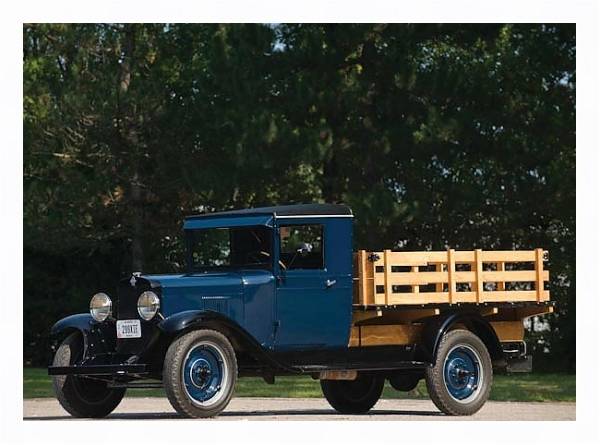 Постер Chevrolet Universal 1-ton Stake Truck '1930 с типом исполнения На холсте в раме в багетной раме 221-03