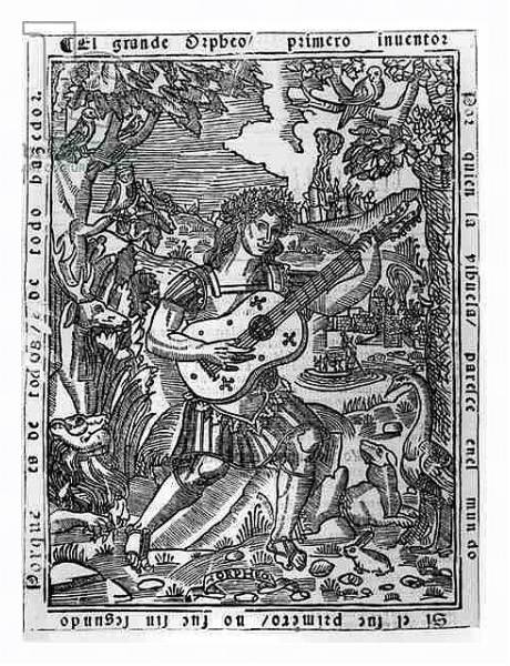 Постер Orpheus Playing Music с типом исполнения На холсте в раме в багетной раме 221-03