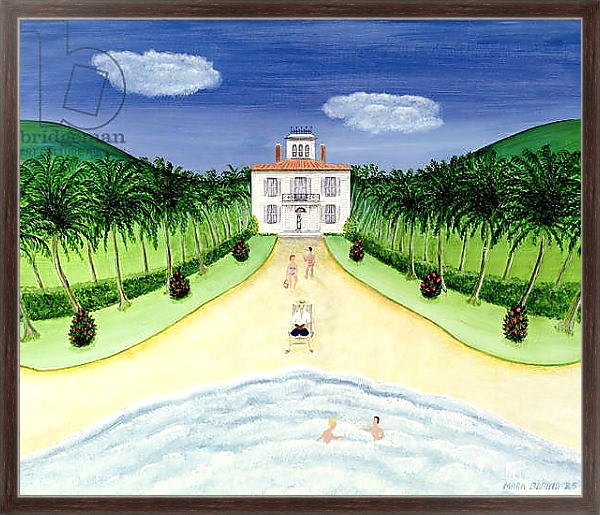Постер Private Beach с типом исполнения На холсте в раме в багетной раме 221-02