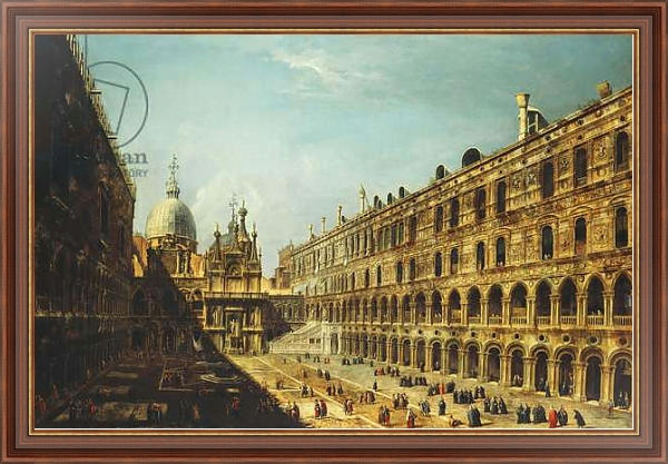 Постер The Courtyard of the Doge's Palace, Venice, с типом исполнения На холсте в раме в багетной раме 35-M719P-83