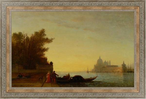 Постер Вид Венеции с типом исполнения На холсте в раме в багетной раме 484.M48.310