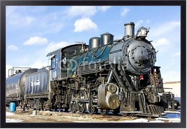 Постер Паровой локомотив, Колорадо, США с типом исполнения На холсте в раме в багетной раме 221-01