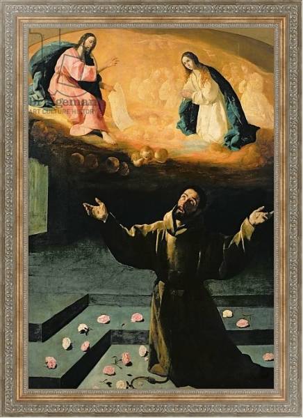 Постер St. Francis of Assisi, or The Miracle of the Roses, 1630 с типом исполнения На холсте в раме в багетной раме 484.M48.310