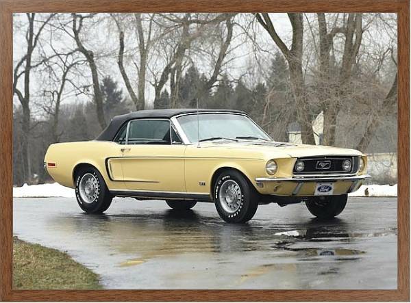 Постер Mustang GT Convertible '1968 с типом исполнения На холсте в раме в багетной раме 1727.4310