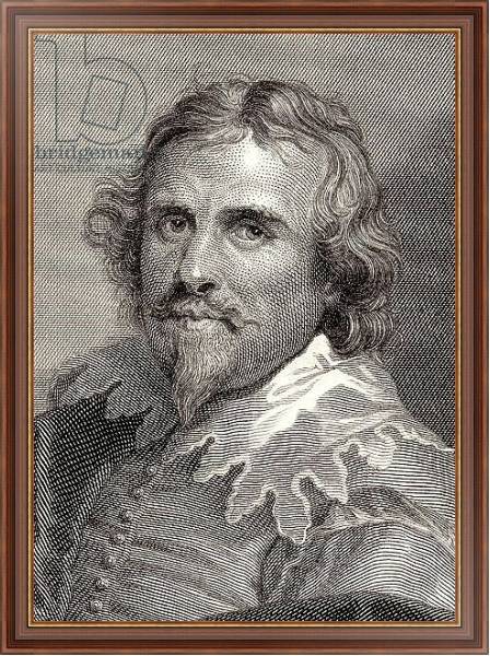 Постер Portrait of Daniel Mytens engraved by Edward Smith с типом исполнения На холсте в раме в багетной раме 35-M719P-83