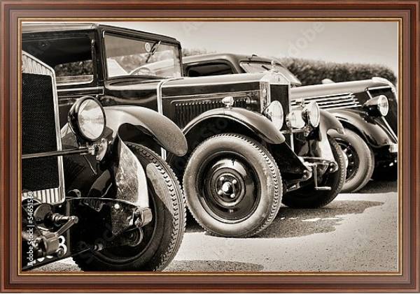 Постер Коллекция автомобилей начала 20 века с типом исполнения На холсте в раме в багетной раме 35-M719P-83