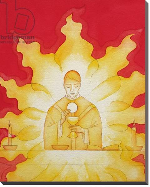 Постер The Presence of Jesus Christ in the Holy Eucharist is like a consuming fire, 2003 с типом исполнения На холсте без рамы