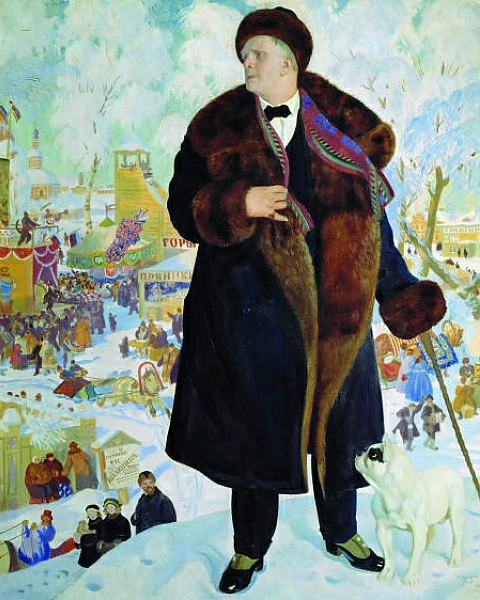Постер Портрет Шаляпина с типом исполнения На холсте без рамы