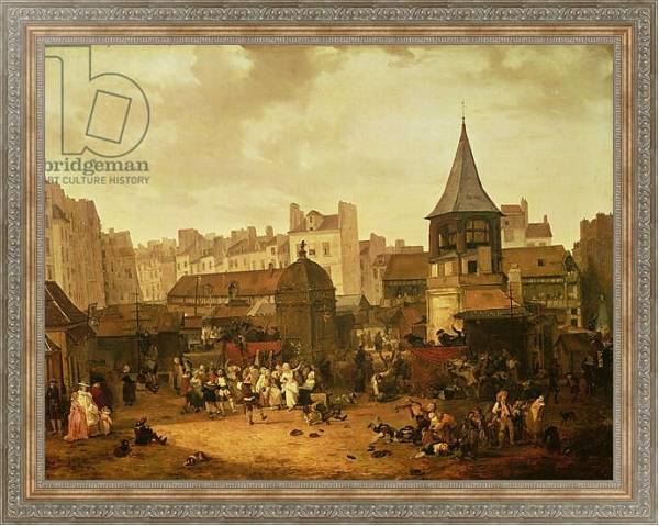 Постер Rejoicing at Les Halles to Celebrate the Birth of Dauphin Louis of France 21st January 1781, 1783 с типом исполнения На холсте в раме в багетной раме 484.M48.310