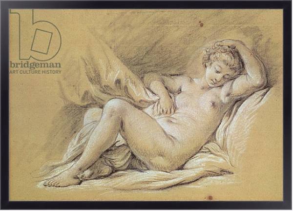 Постер Nude Woman on a Bed с типом исполнения На холсте в раме в багетной раме 221-01