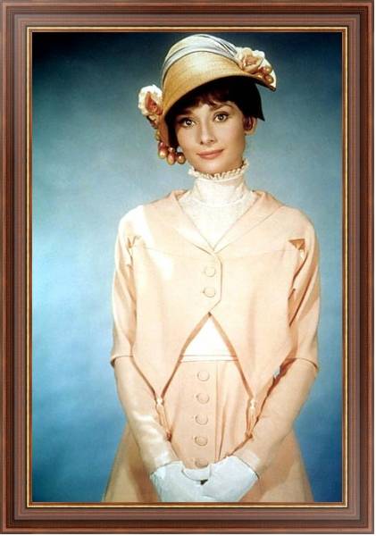 Постер Хепберн Одри 309 с типом исполнения На холсте в раме в багетной раме 35-M719P-83