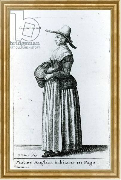 Постер English Country Woman, 1643 с типом исполнения На холсте в раме в багетной раме NA033.1.051