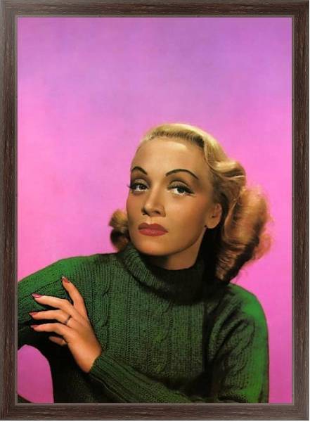 Постер Dietrich, Marlene 7 с типом исполнения На холсте в раме в багетной раме 221-02
