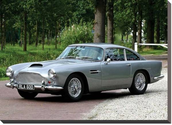 Постер Aston Martin DB4 '1958–63 дизайн Touring с типом исполнения На холсте без рамы