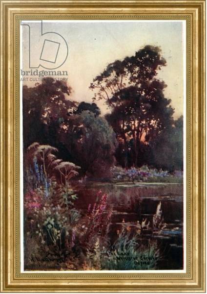 Постер Worcester College Garden с типом исполнения На холсте в раме в багетной раме NA033.1.051