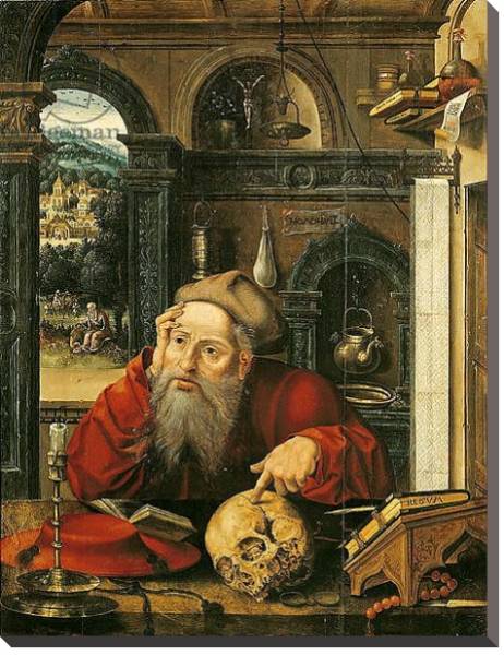 Постер St. Jerome in his Study с типом исполнения На холсте без рамы