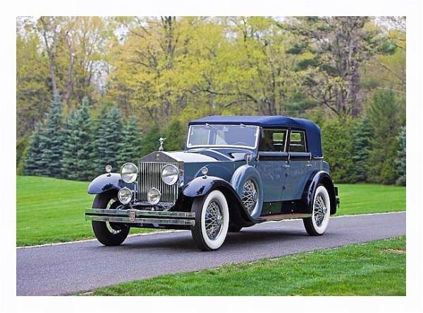 Постер Rolls-Royce Phantom Convertible Sedan by Hibbard & Darrin (I) '1929 с типом исполнения На холсте в раме в багетной раме 221-03