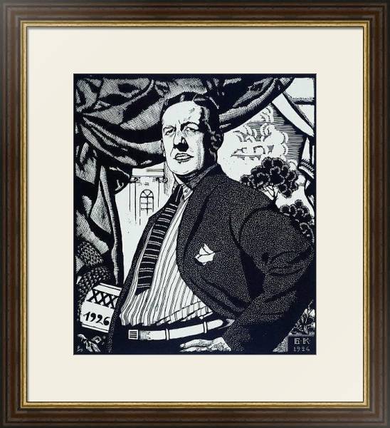Постер Портрет артиста Большого драматического театра Николая Федоровича Монахова. 1926 с типом исполнения Под стеклом в багетной раме 1.023.036