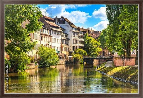 Постер Франция, Страсбург. Улицы города №4 с типом исполнения На холсте в раме в багетной раме 221-02