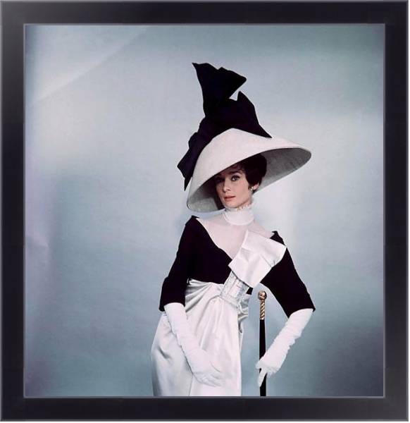 Постер Хепберн Одри 172 с типом исполнения На холсте в раме в багетной раме 221-01