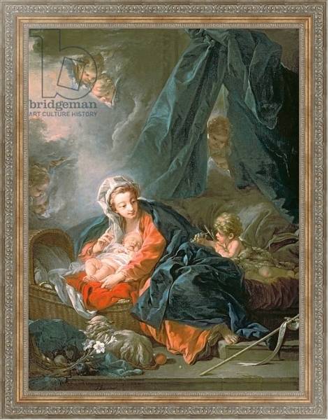 Постер Madonna and Child, 18th century с типом исполнения На холсте в раме в багетной раме 484.M48.310