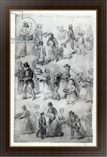 Постер Delivering Dinner, 1841 с типом исполнения На холсте в раме в багетной раме 1.023.151