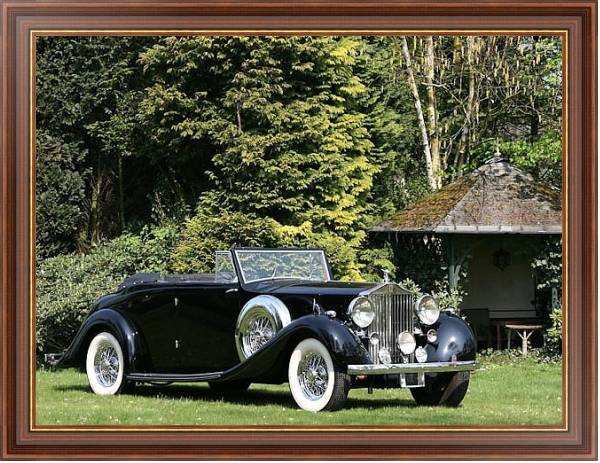 Постер Rolls-Royce Phantom Cabriolet by Mazzara & Meyer (III) '1938 с типом исполнения На холсте в раме в багетной раме 35-M719P-83