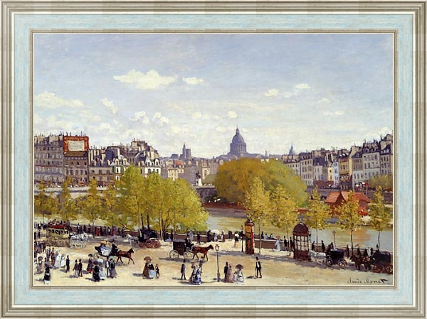 Постер Вид на Лувр с типом исполнения На холсте в раме в багетной раме NA053.0.114